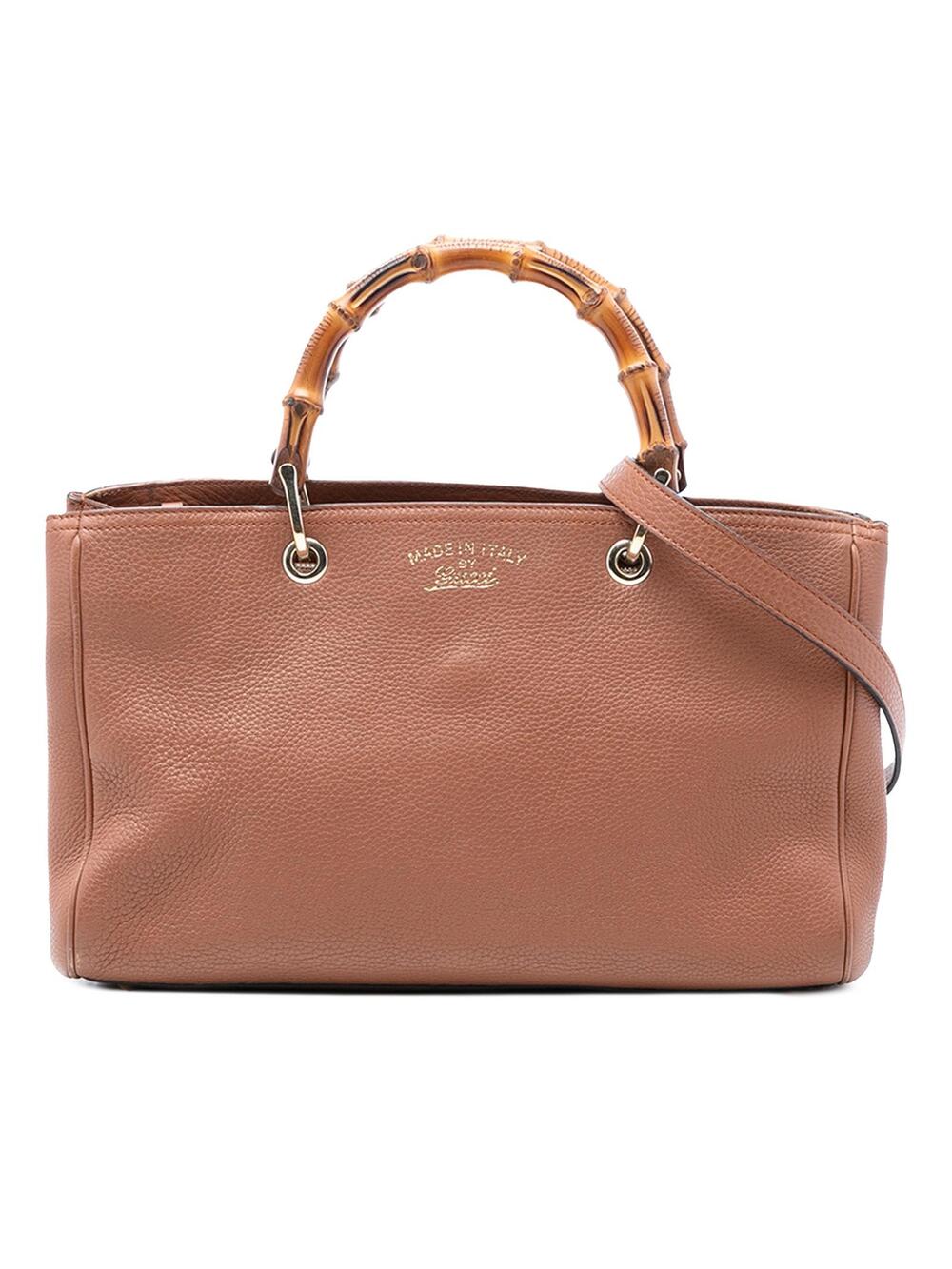 Gucci Medium Calfskin Bamboo Shopper #358549G62B